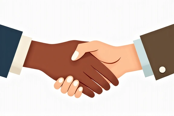Illustration of hands supporting each other, representing values of reliability, accessibility, empowerment, transparency, and support