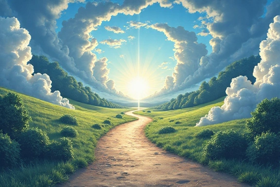 Visionary illustration of a clear path forward, symbolizing guidance and future success