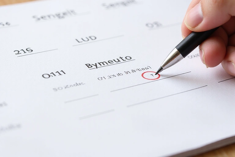 Calendar with marked dates, symbolizing benefit duration