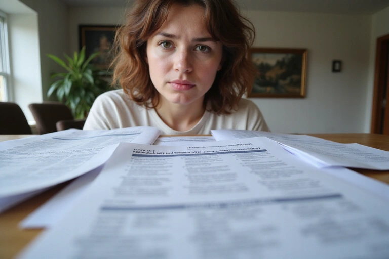 Person looking confused at tax documents