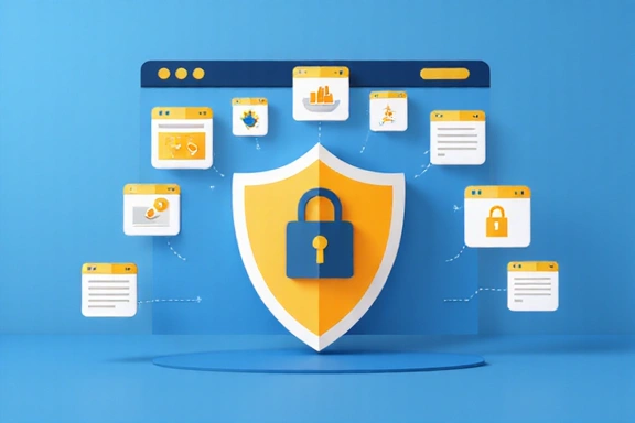 Illustration of a privacy shield protecting user data from cookies