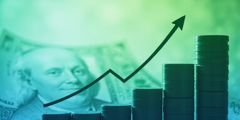 Abstract image representing financial growth and payment