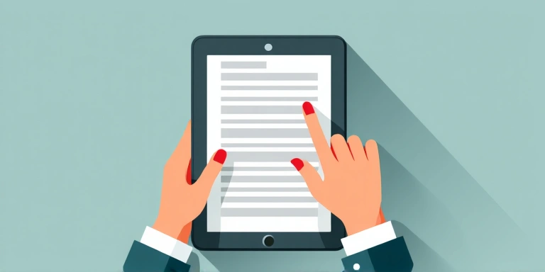 Abstract image of a person filling out a digital form